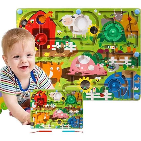 Puzzle Magnétique Poupées à Habiller En Bois - Plancheau éducatif Avec Cartes Et Accessoires, Jeu D'imitation - 9