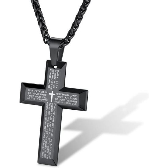 Collier Unisexe Croix Chrétienne En Acier Inoxydable 304L - Longueur 50cm - Neuf Avec étiquettes