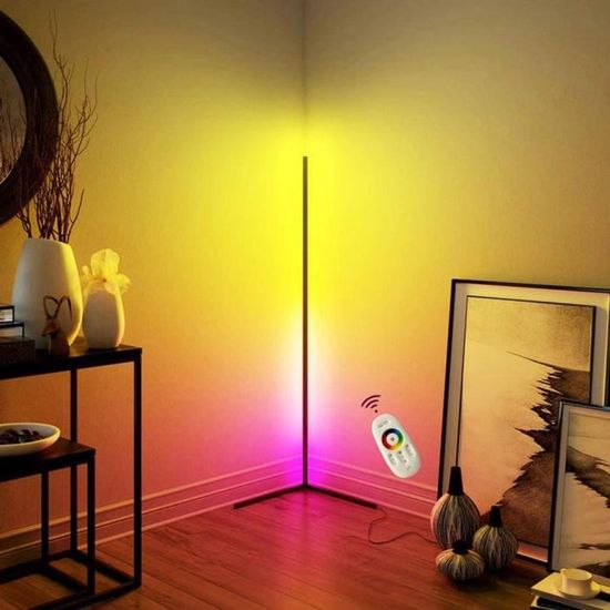 Floris Smart Lampe sur pied LED Salon Zwart 105 cm - Lampadaire moderne à  intensité