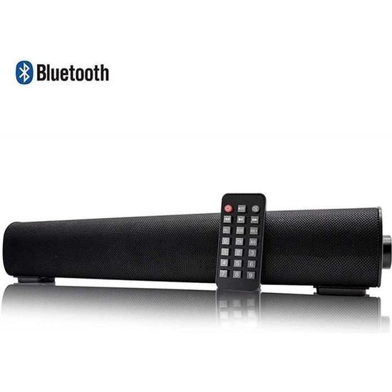Bluetooth Barre de Son, Haut Parleur TV Bar de Son Filaire&Bluetooth 4.2 Mini Portable Soundbar avec Telecommande Home Cinema pour P