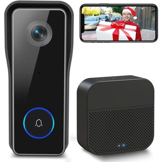 Sonnette De Porte Sans Fil WiFi Avec Caméra HD Et Vision Nocturne - Neuf Sous Emballage