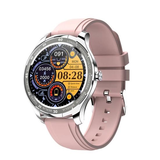 RUMOCOVO® Montre connectée pour femmes, écran tactile HD, moniteur de