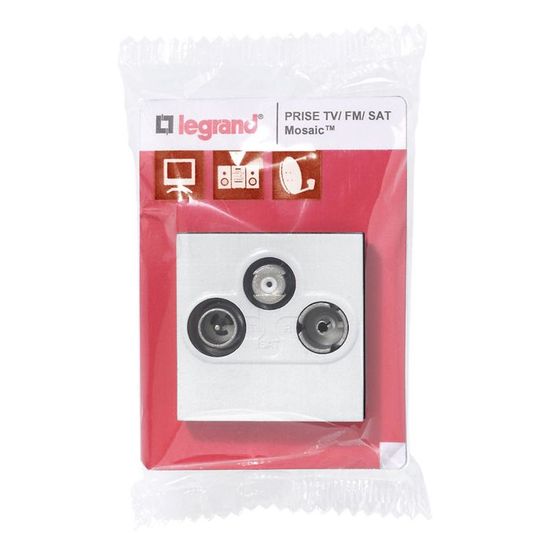 Legrand Prise Tv Fm Sat 2 Modules Mosaic Blanc Avec Enjoliveur Blanc Achat Vente Prise Prise Tv Fm Sat 2 Modules Cdiscount