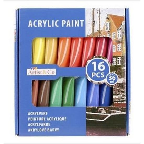 16 TUBES DE PEINTURE POUR PEINTRE ARTISTE DE 36 ML PRO ACRYLIQUE - Achat /  Vente palette peinture 16 TUBES DE PEINTURE POUR P - Cdiscount
