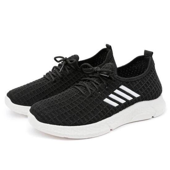 Chaussures Orthopédiques Décontractées Pour Femme - Légères Et Respirantes - Confortables - Tendance - En Cuir - Essentiels De Vacances Pour Femme, Noir Foncé, 36 EU