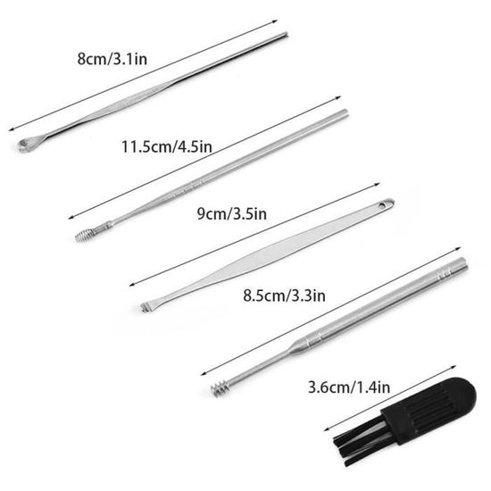 Kit De 6 Cure-oreilles (curettes) Génériques - Neuf