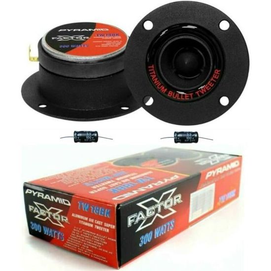 Kit Super Tweeter Pyramid TW18BK - 150W RMS, Coppia Con Condensatori - Foto 2