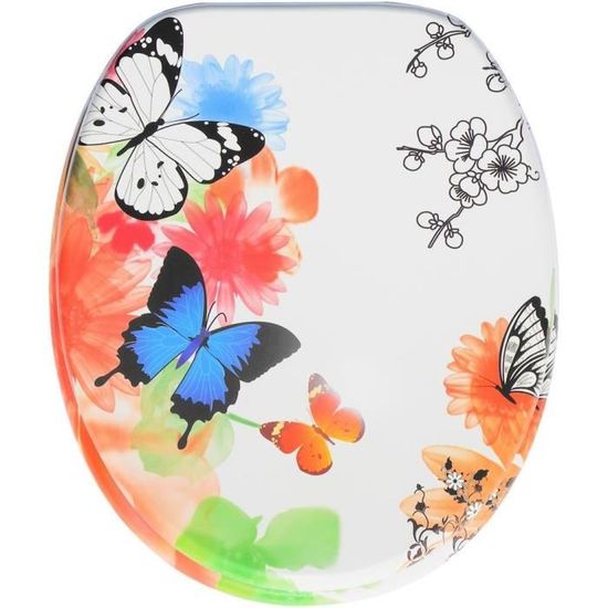 Abattant WC Mosaïque Mondiale Vert Frein De Chute Soft Close - Finition De Haute Qualité