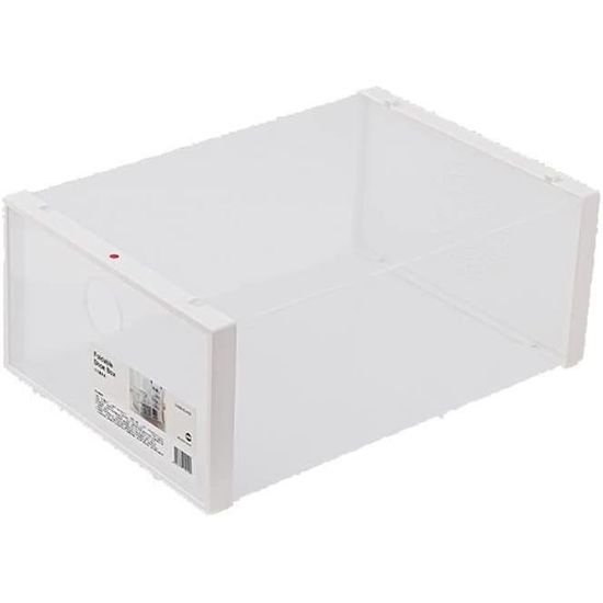 Ipetboom Boîte Chaussures Empilable Transparente Organiseur Polyvalent