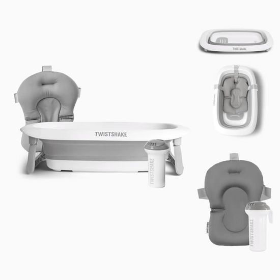 Twistshake Baignoire Bebe Pliable Avec Coussin Antiderapant Et Carafe Pour Bain Naissance Et Plus Gris Cdiscount Puericulture Eveil Bebe