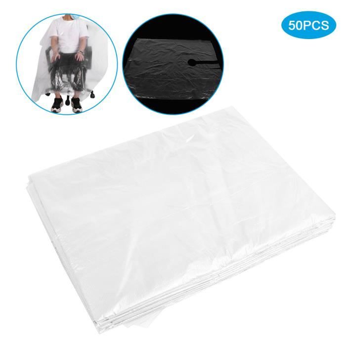50pcs Cape de coupe de cheveux jetable Cape de coiffure pour Salon de coiffure