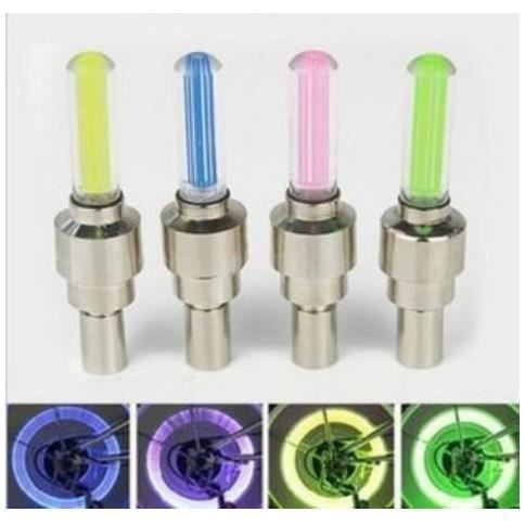 4 Valves Lumineuse LED Moto Velo auto Rose