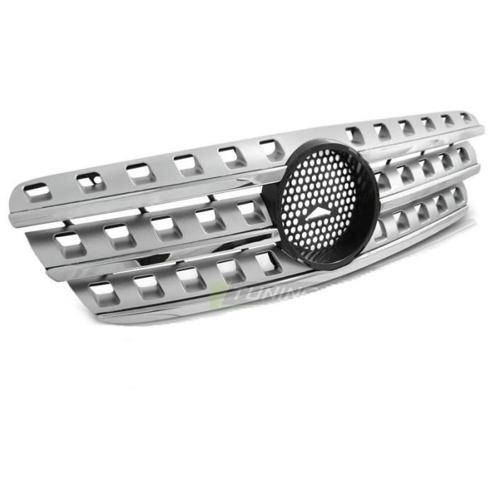 Grille calandre Mercedes ML W163 98-05 look AMG chrome argent