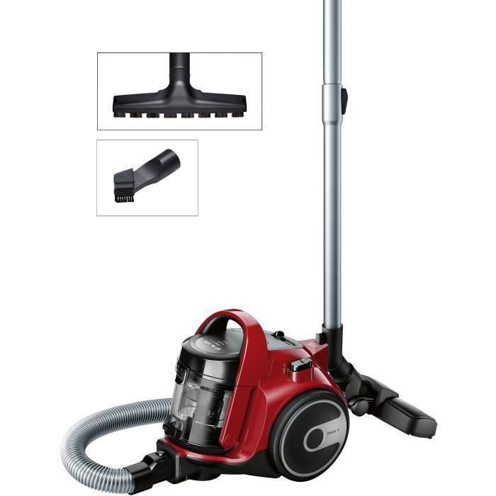 Bosch GS 05 BGC05AAA2 - Canister vacuum cleaner - bagless - chili red / black