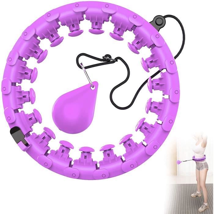 Hula Hoop avec Boule d'inertie, Ajustable Fitness Massage Hula Hoop ne Laisse Pas Tomber Yoga Hula Hoop Perte de Poids Équipement po