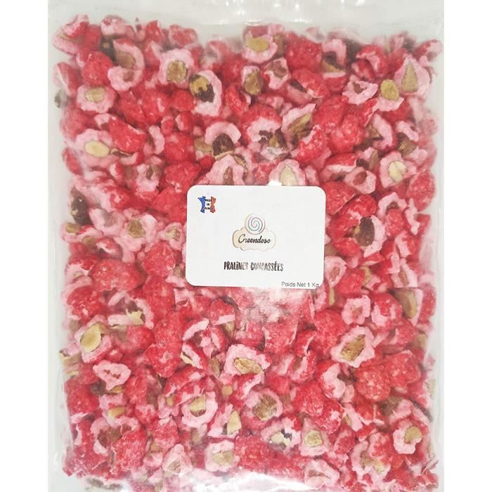 Pralines Roses 1Kg Concassées Amandes , Fabrication Artisanale Française pour Pâtisseries : Brioches, Tartes.