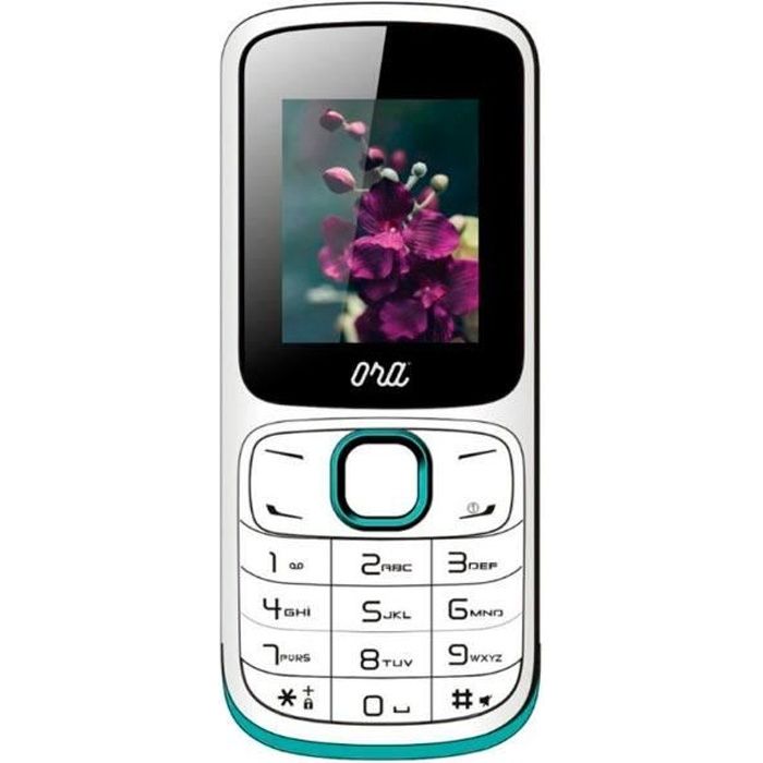 Téléphone portable Ora Aira E1701-bbl Double Sim Écran 1.77 Qvga Bluetooth Camera Radio Fm Fm Flashlight Couleur Blanc