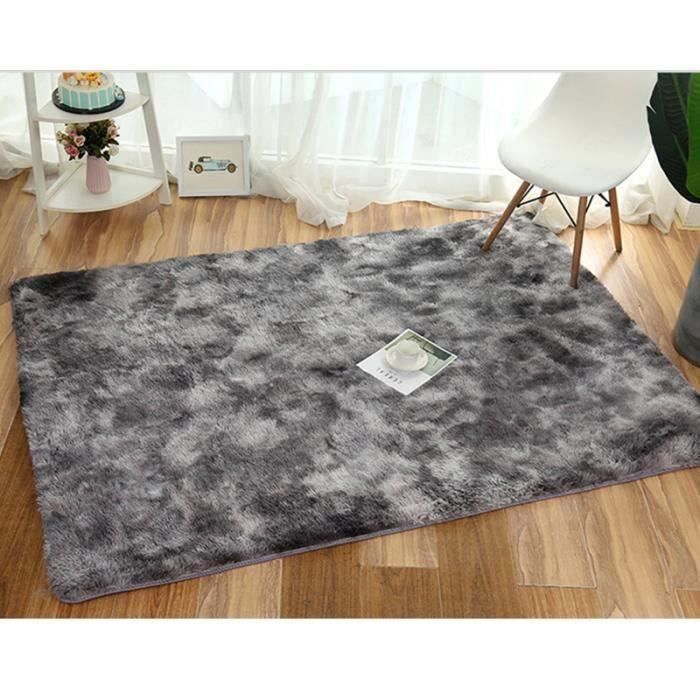 GOGOLOVING Tapis de Salon Shaggy 200 x 300cm Gris Foncé