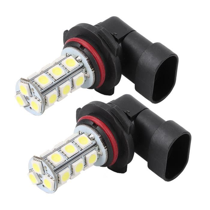 Cikonielf Phare antibrouillard 2x HID blanc HB3 9005 18SMD 5050 LED voiture DRL brouillard conduite phare ampoule lampe 12V