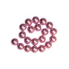 30 x Perle en Verre Nacrée 10mm Rose Perle