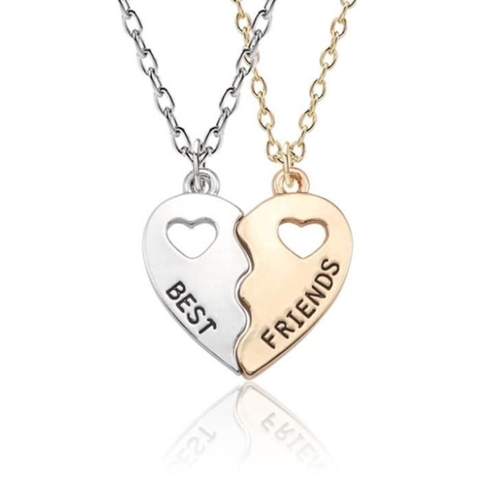 Collier - Best Friends - Meilleures Amies - Design - Argenté - Doré