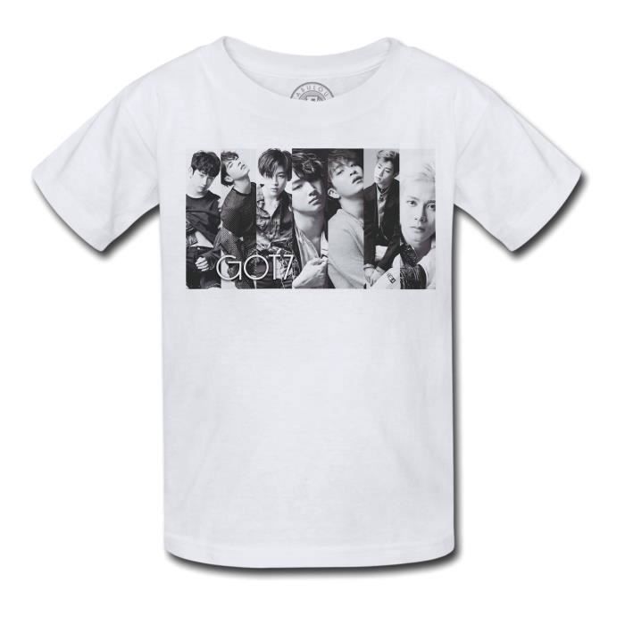 T-shirt Enfant Got 7 Boys Band Kpop Stars Coree Noir & Blanc