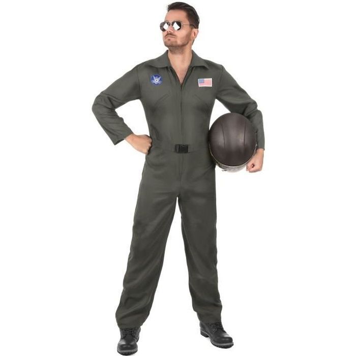 Déguisement de pilote d'avion avec lunettes homme - XL
