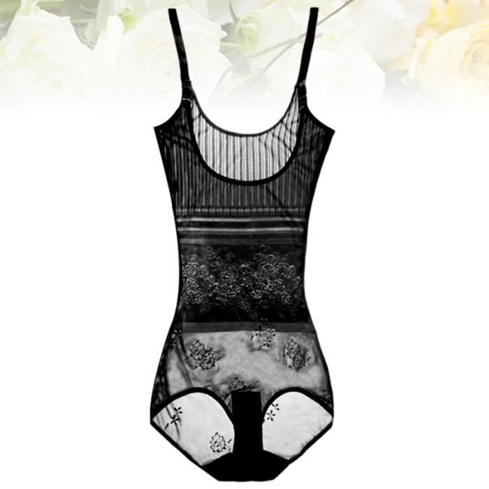 Ultra-thin Body Shaping Underwear Jumpsuits Elastic Sexy Shapewear for Women (Black - BRASSIERE DE SPORT - SOUTIEN-GORGE DE SPORT
