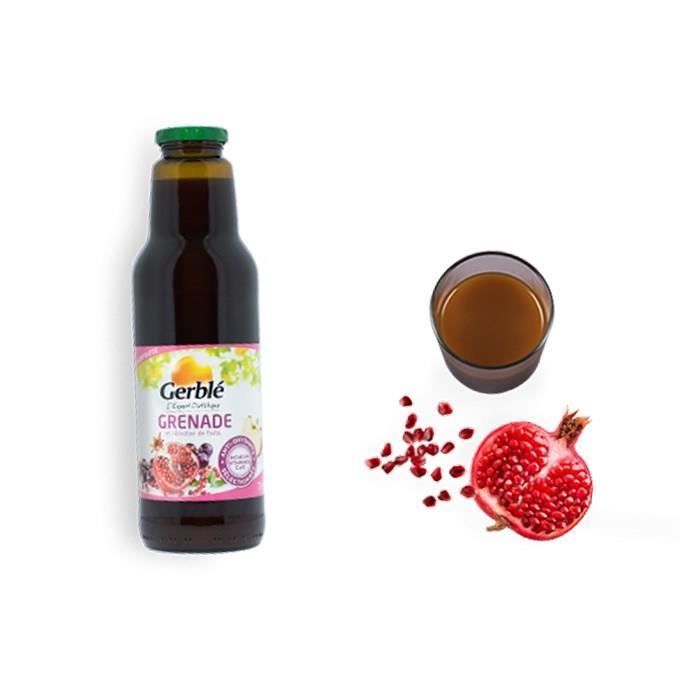 GERBLE Jus de grenade, raisin, pomme, purées de pêche et goyave - 75 cl