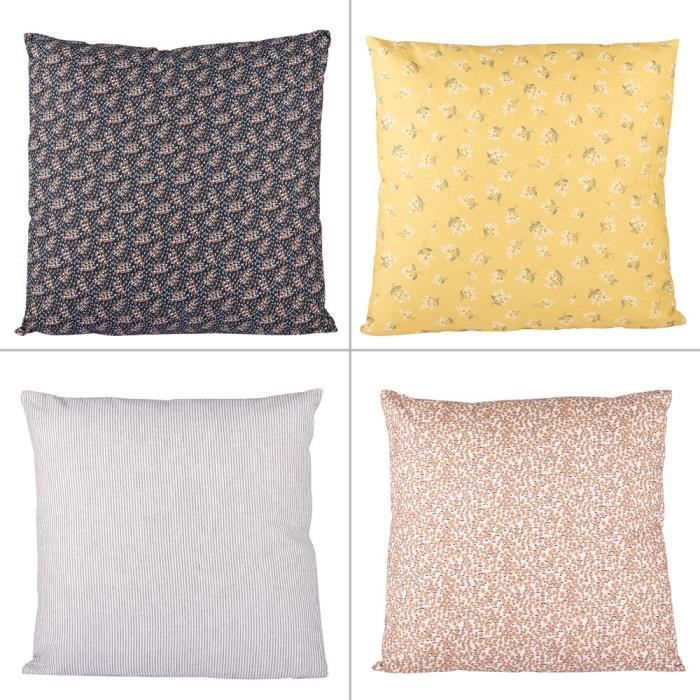 Coussin fleury 45x45 cm (1 modèle aléatoire) - Table Passion Multicolore