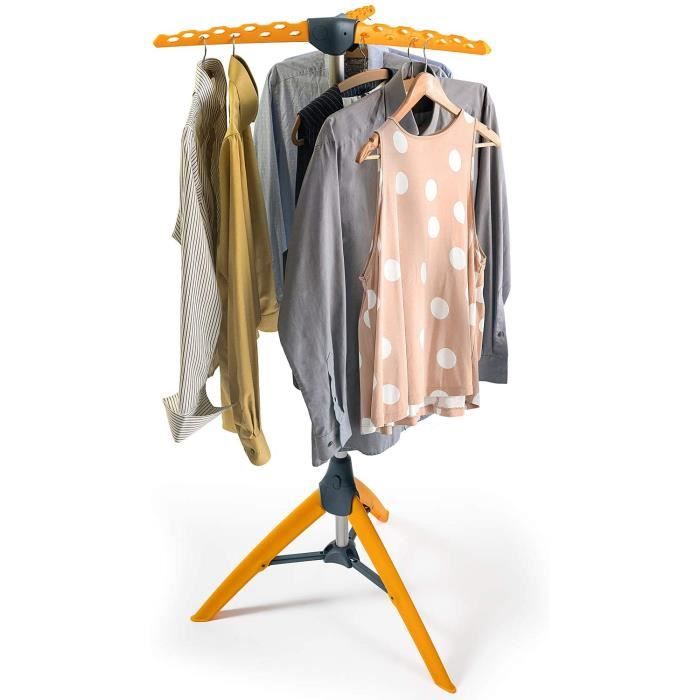 Tatkraft Palm – Séchoir à Linge Pliable Robuste – Porte Cintres à Bras – Etendoir Parapluie pour Repassage – Capacité: 30 kg