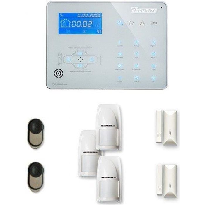Alarme maison sans fil ICE-B 2 à 3 pièces mouvement + intrusion - Compatible Box