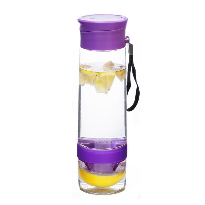 YOKO DESIGN Bouteille détox avec presse-argumes violet