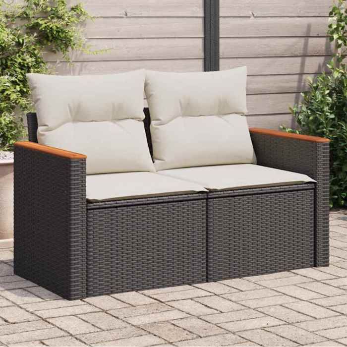 vidaXL Canapé jardin 2 places