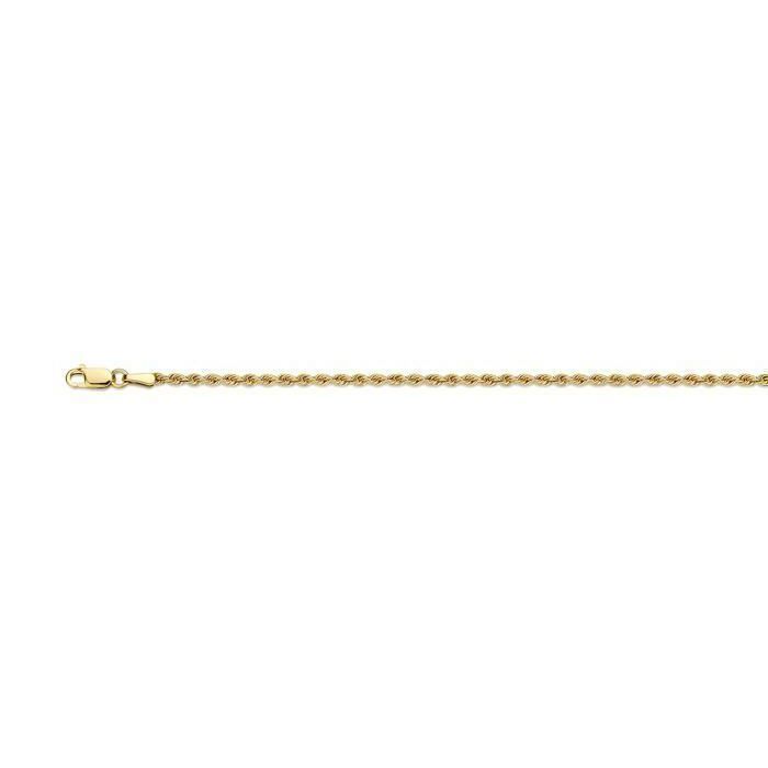 Chaîne de Cou - Maille Torsade - Corde - 50 cm - Plaqué Or Jaune 750/1000 - Femme