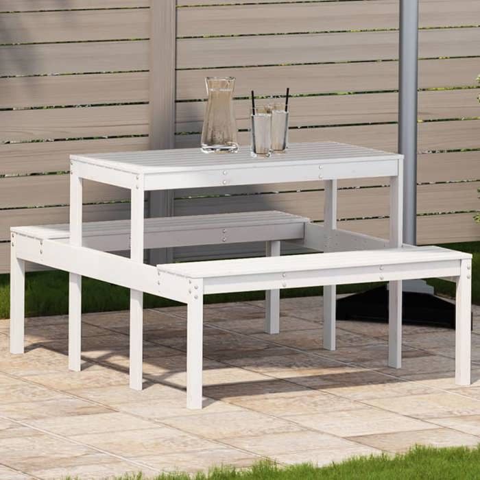 vidaXL Table de Pique nique Table à Manger Rectangulaire Meuble de Camping Jardin Terrasse Patio Extérieur Moderne 832558