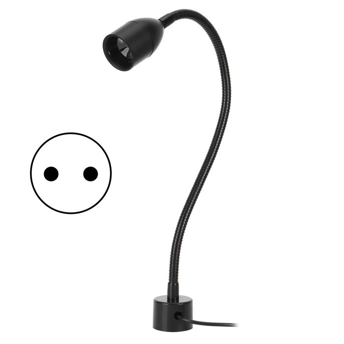 Lampe de Travail LED 5W Col de Cygne Flexible Base Magnétique pour Machine à Coudre Industrie