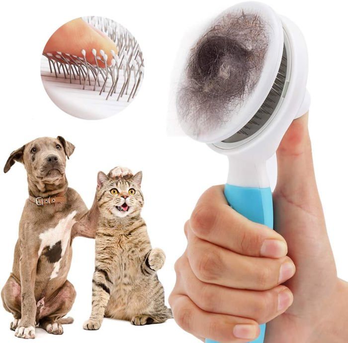 Comparer les prix de Brosse pour chat brosse pour chat brosse autonettoyante élimine le sous-poil brosse pour chien brosse pour chat courte à longu