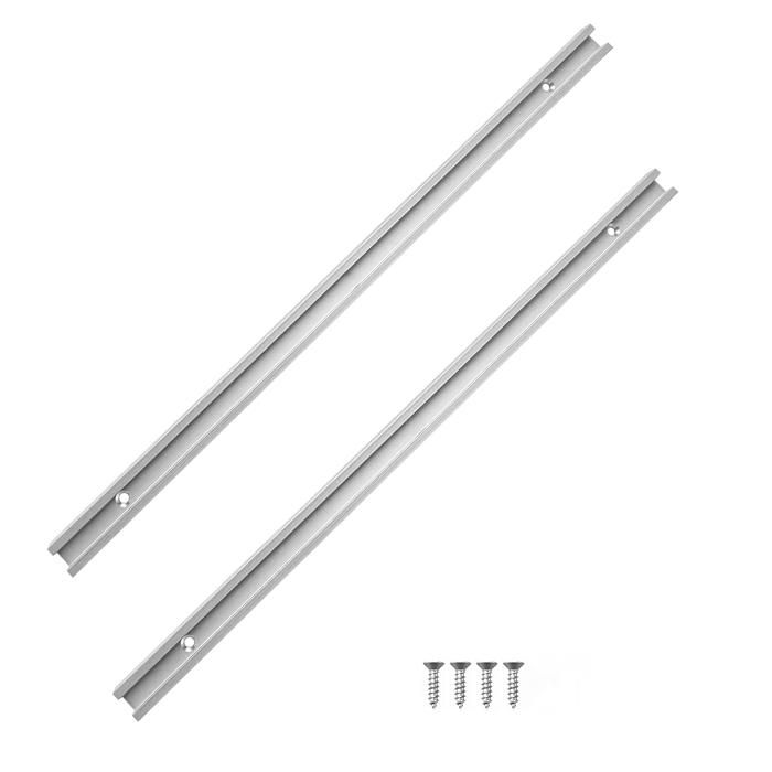 2 rails en aluminium T-slot pour scie à onglet ou table de travail ...