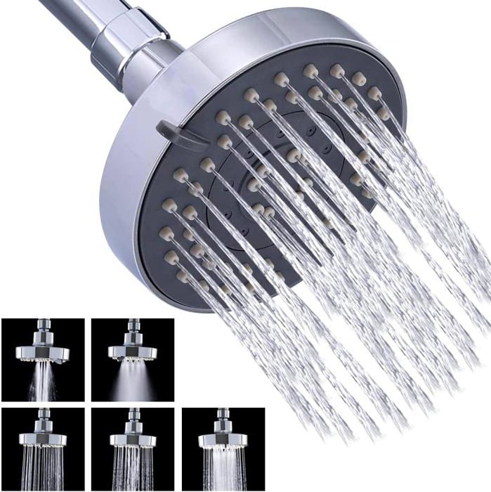 Pommes de douche Tete de Douche Inox Pommeau de Douche Ronde 20CM, Tete
