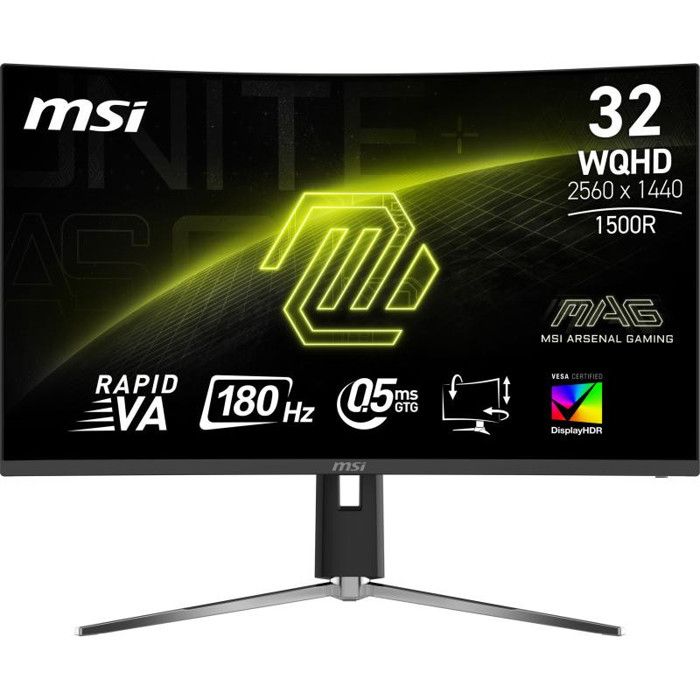 MSI MAG 32CQ6PF écran plat de PC 80 cm 31.5 2560 x 1440 pixels Wide Quad HD Neuf - vue 4