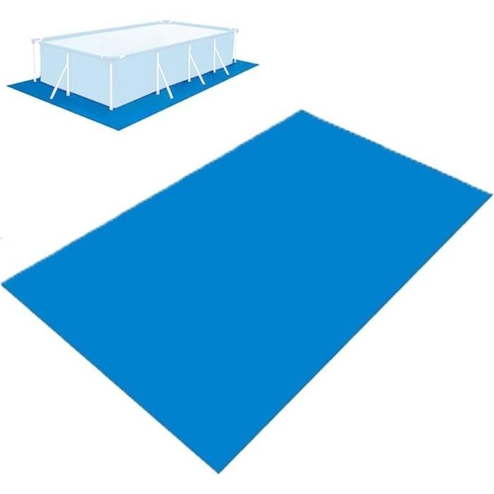 Tapis de Sol de Piscine Tapis de Piscine Hors Sol 500x300CM Tapis de Sol de Piscine Impermable Rectangulaire Pliable