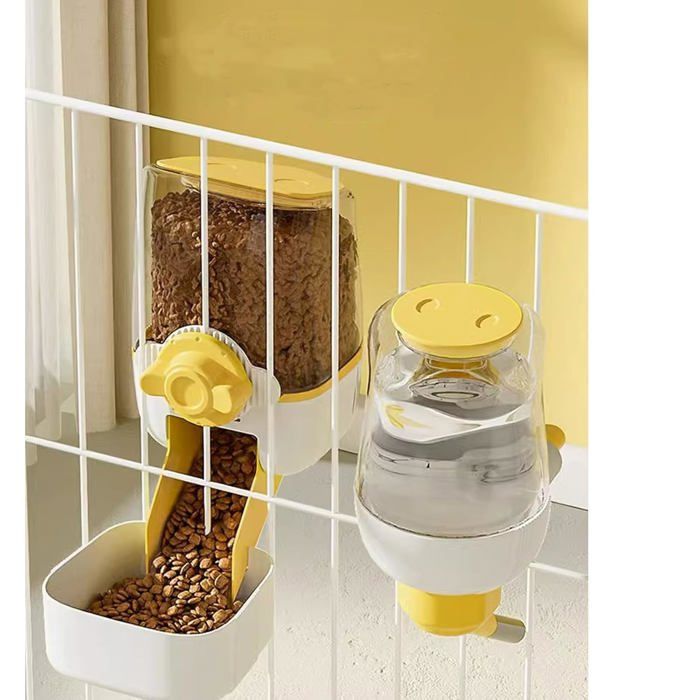 Distributeur automatique de nourriture et deau suspendu pour chiens et chats distributeur de gamelles pour animaux.
