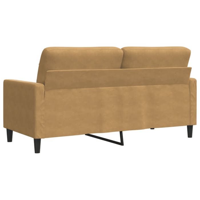 BURKE@ Sofa salon à deux places - Canapé DOUBLE - montage simplifié - Marron 140 cm Velours SS1181