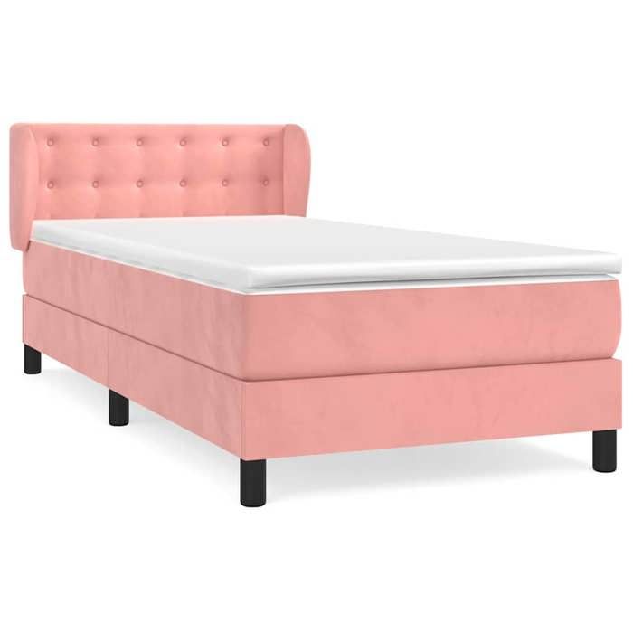 Maison Exclusive - Sommier à lattes de lit et matelas Rose 80x200 cm Velours