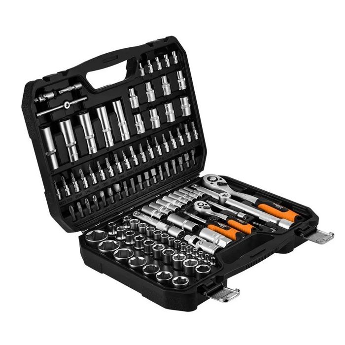 Ensemble de clés à douilles - NEO - NEO T N10-211 - 110 pièces - Carrés 1/2 & 1/4 - Acier haute qualité