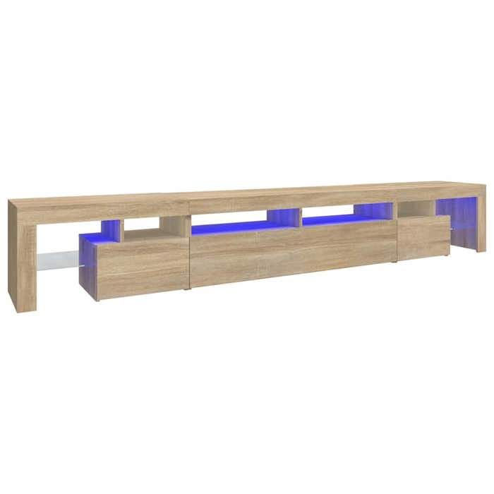 Style minimaliste - Armoire HiFi - Meuble TV - avec lumières LED - Chêne sonoma 260x365x40 cm - pour salon dfa3052846