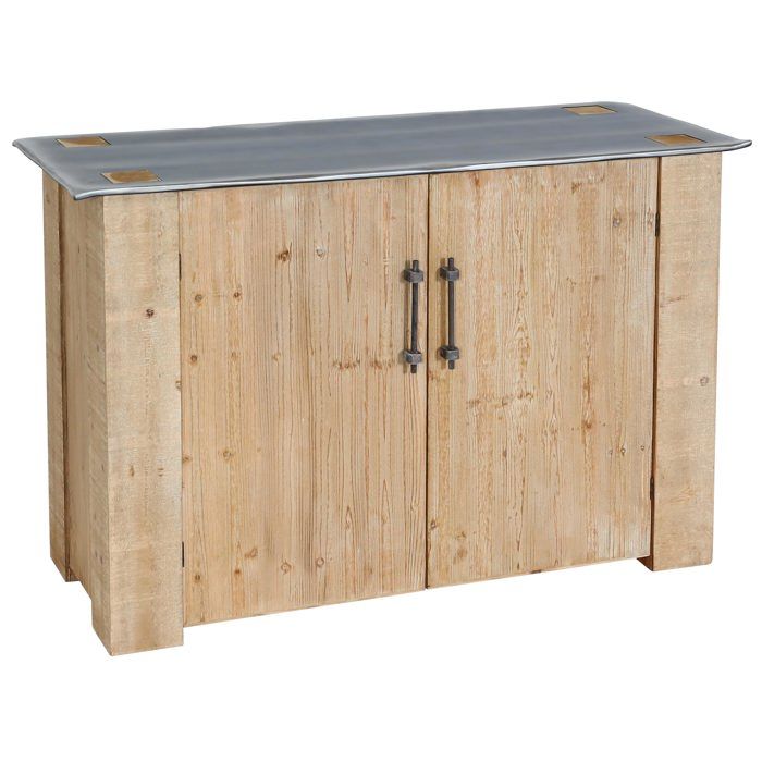Buffet industriel en bois massif 120 cm avec tiroir et rangement style metal 04_0010233 Buffet industriel en bois massif 120 cm avec tiroir et rangement style metal 04_0010233
