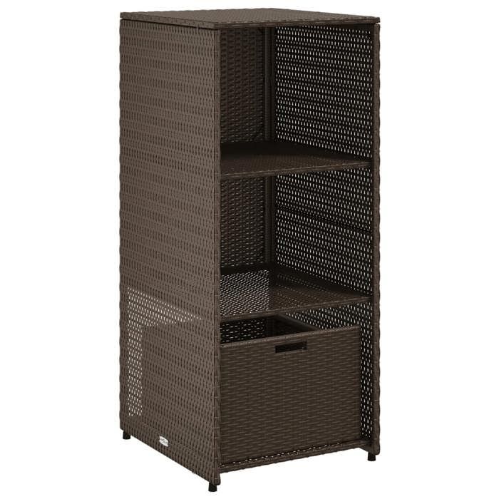 Brun Armoire de rangement jardin - Modernedesign - Maison dExtérieur - marron 50x55x115 cm résine tressée LH2836753