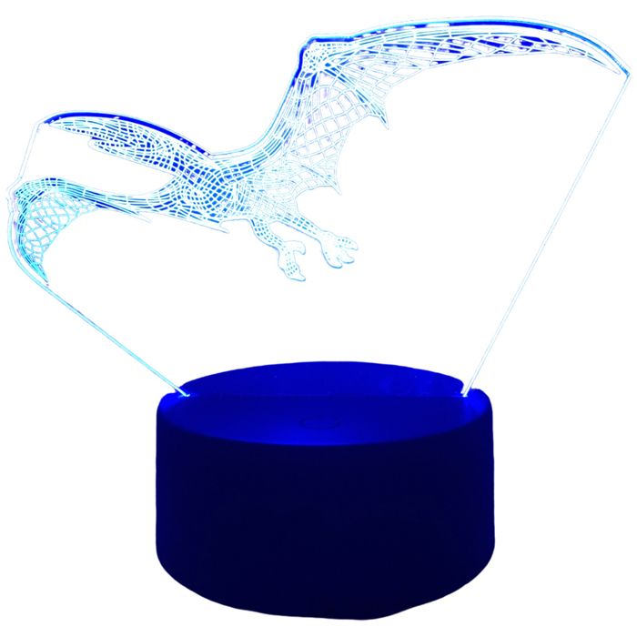 Lampe optique poser décoratif tactile 7 couleur illusion - Aueq - optique modèle ptérodactyle faible consommation câble usb ou 3 p